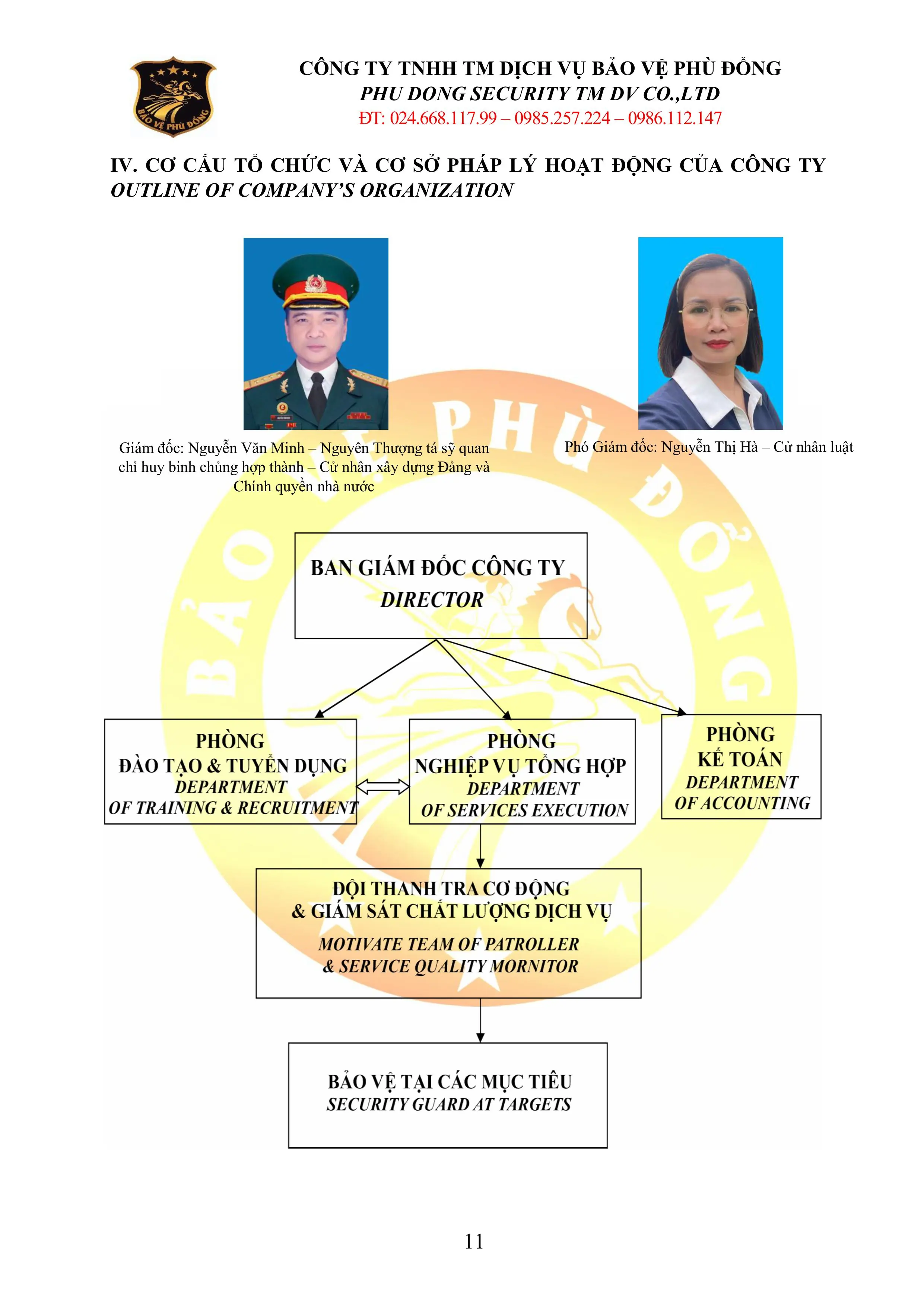 HỒ SƠ NĂNG LỰC BẢO VỆ PH&Ugrave; ĐỔNG